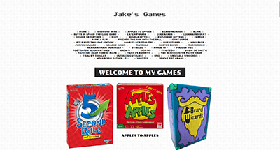 Visit Jake's Games Website